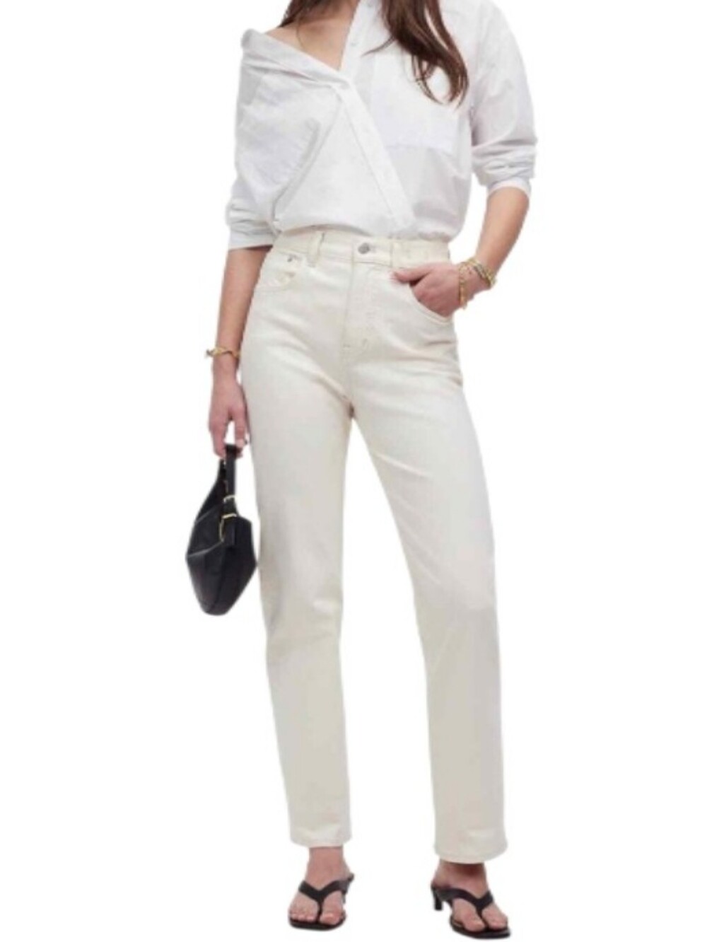 NWT Madewell 90's Straight High-Rise Denim Jeans — Cream